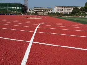 杭州透气型学校塑胶跑道施工过程